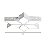 Modern Metal Led Flush Ceiling Light In White Finish For Nursing Rooms