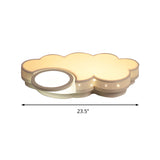 Modern White Flush Mount Led Ceiling Lamp For Baby Room Cloud Acrylic Metal Light Fixture