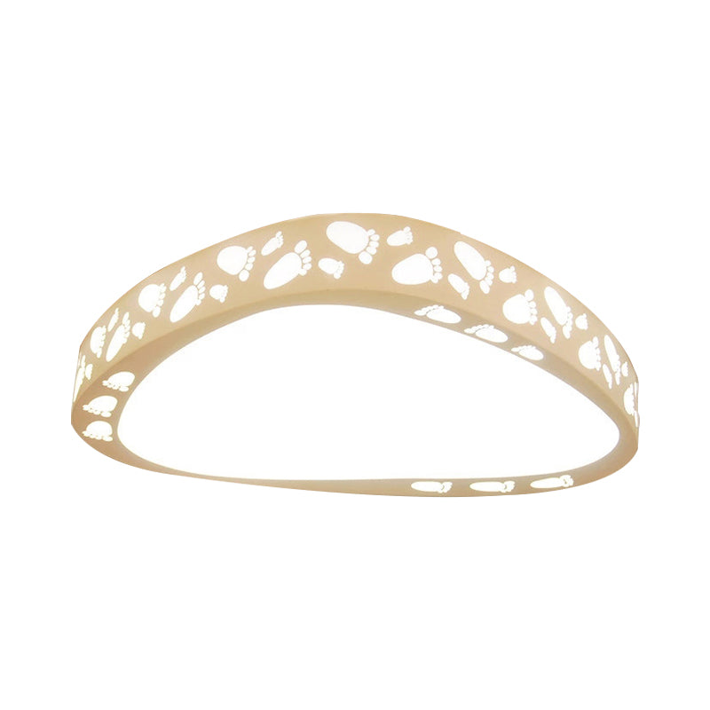 Modern Led Baby Room Ceiling Light - Hollow Triangle Metal Acrylic Fixture