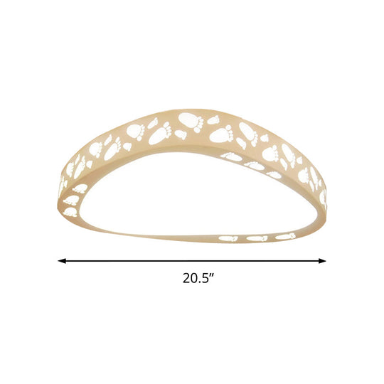 Modern Led Baby Room Ceiling Light - Hollow Triangle Metal Acrylic Fixture