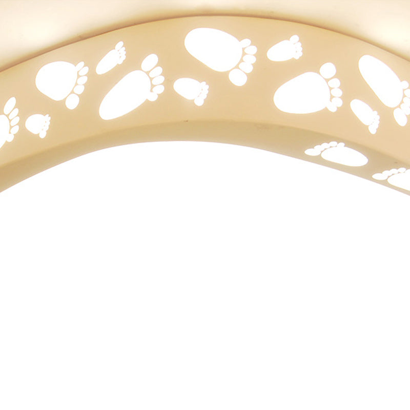 Modern Led Baby Room Ceiling Light - Hollow Triangle Metal Acrylic Fixture