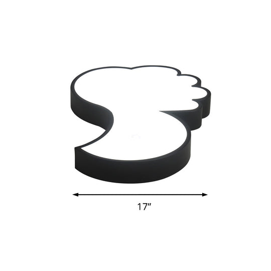 Cute Thumbs-Up Led Ceiling Lamp For Energy-Saving Study Room Lighting