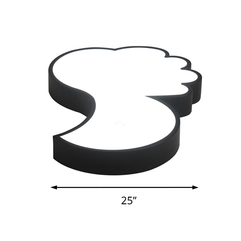 Cute Thumbs-Up Led Ceiling Lamp For Energy-Saving Study Room Lighting