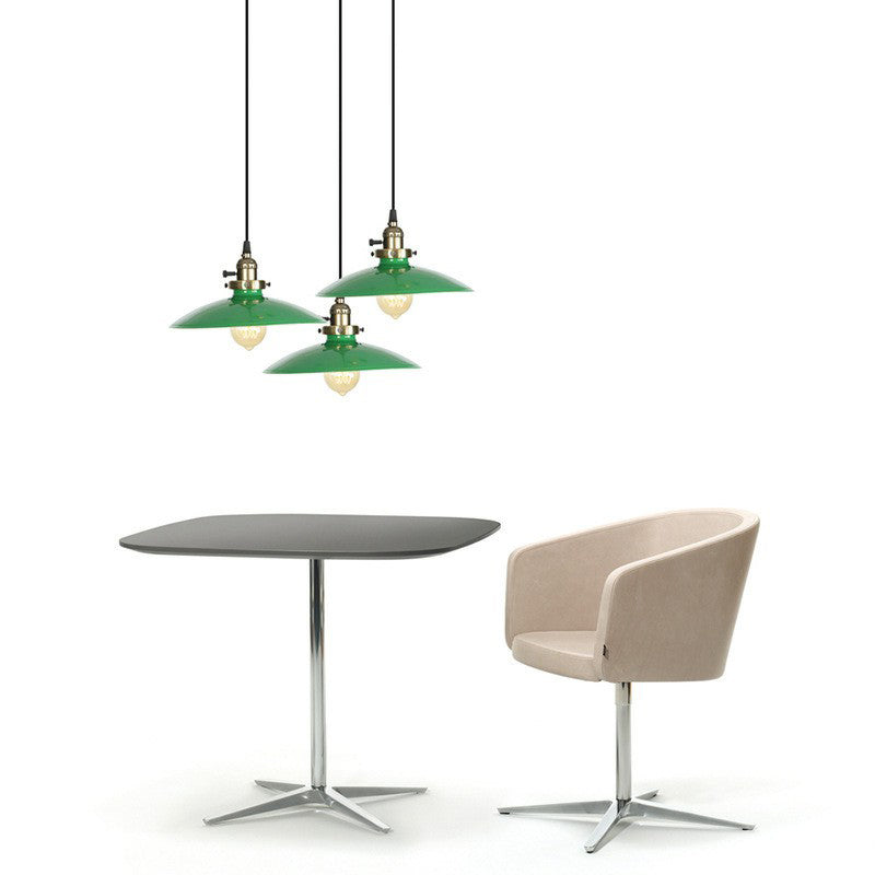 Iron Green Hanging Pendant With 1 Light - Loft Style Suspended Lighting Fixture