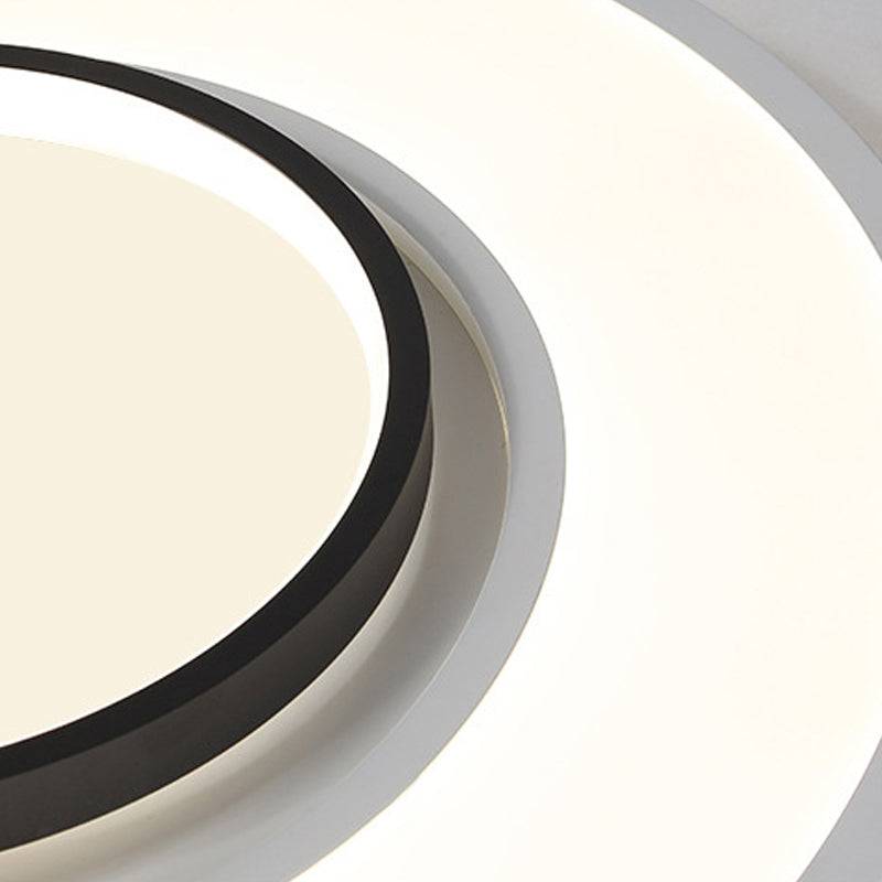 Modern Snowman Led Ceiling Light In Black - Energy - Saving Acrylic Fixture For Kids Bedroom