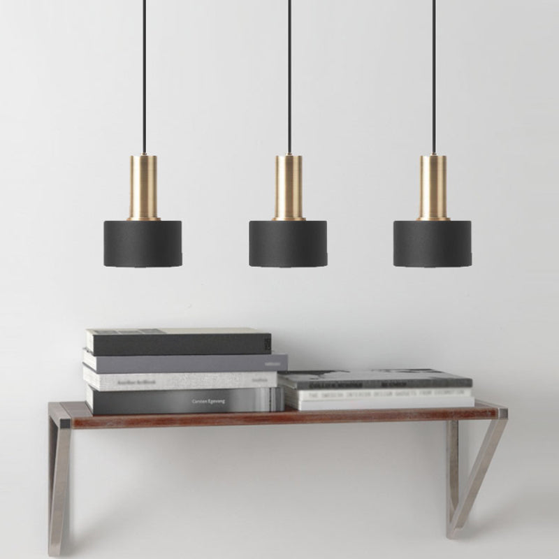 Nordic Hanging Lamp: Black & Gold Round Pendant For Kitchen