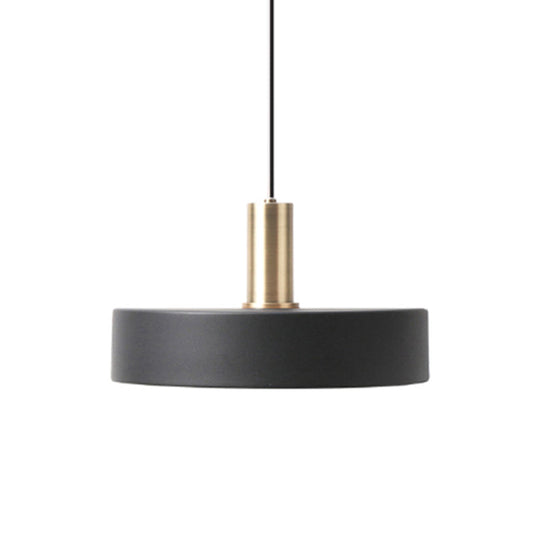 Nordic Hanging Lamp: Black & Gold Round Pendant For Kitchen