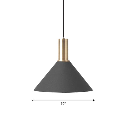 Nordic Hanging Lamp: Black & Gold Round Pendant For Kitchen