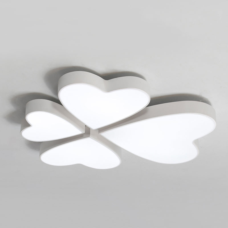 Modern Led Acrylic Flush Mount Ceiling Light For Living Room - Contemporary Lighting White /
