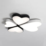 Modern Led Acrylic Flush Mount Ceiling Light For Living Room - Contemporary Lighting Black / Warm