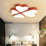 Modern Led Acrylic Flush Mount Ceiling Light For Living Room - Contemporary Lighting Pink / Warm