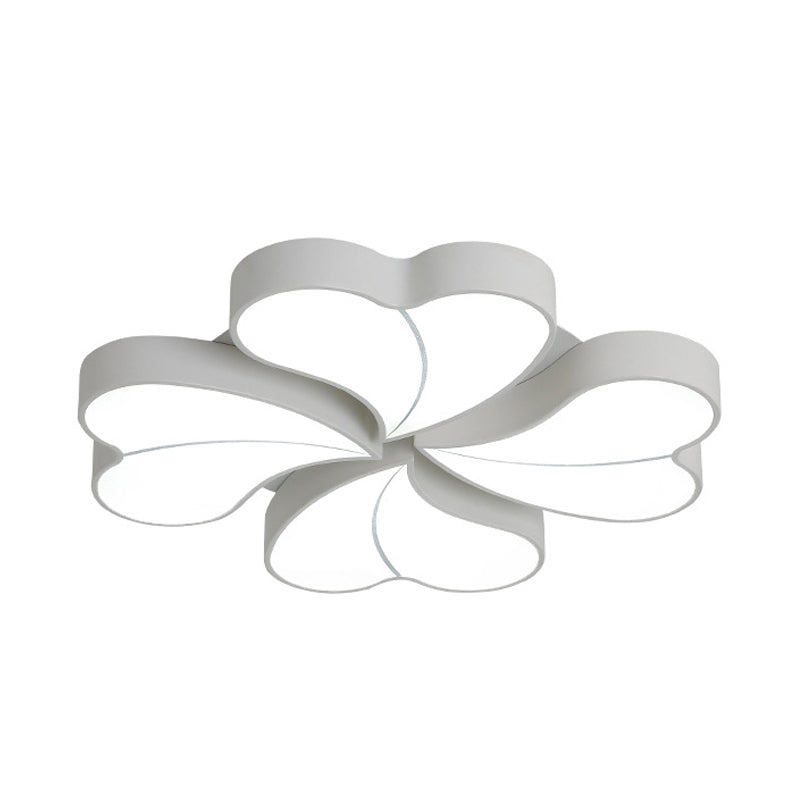 Flower-Shaped Acrylic Art Deco Ceiling Light In White For Bedroom