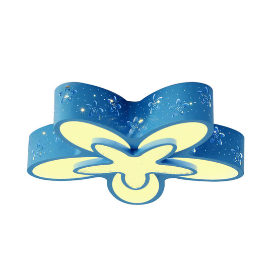 Starfish Shaped Kindergarten Ceiling Light - Acrylic Flush Mount Cartoon Fixture