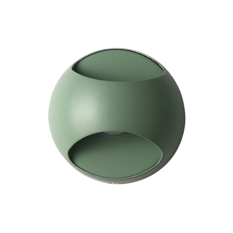 Modern Half-Globe Wall Sconce For Study Room - Sleek Plastic Design