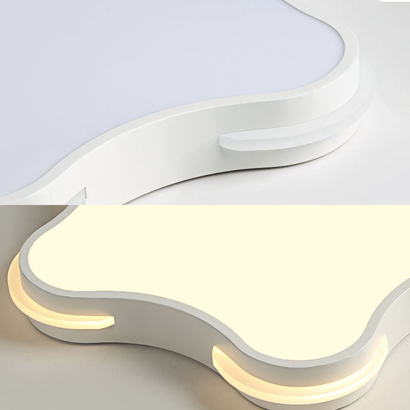 Modern White Star Led Ceiling Lamp For Boys Bedroom