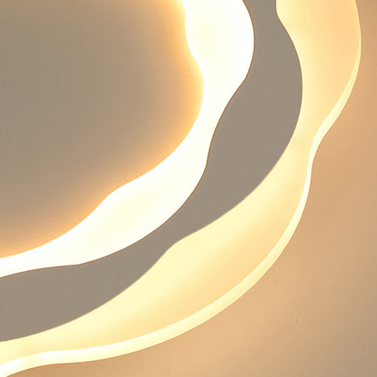 Smile Face Led Ceiling Lamp In White For Kids’ Game Room And Bedroom