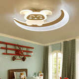 Baby Bunny Led Ceiling Light For Boys Bedroom In White / 18