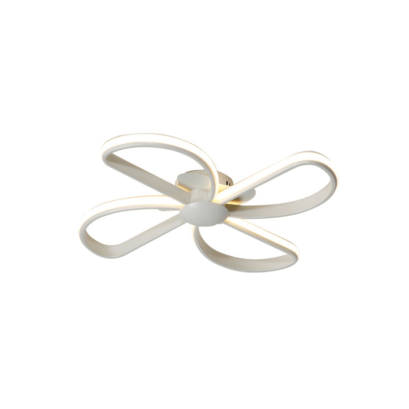 Stylish Petal Led Ceiling Mount Light - Acrylic White Lamp For Kids’ Bedrooms