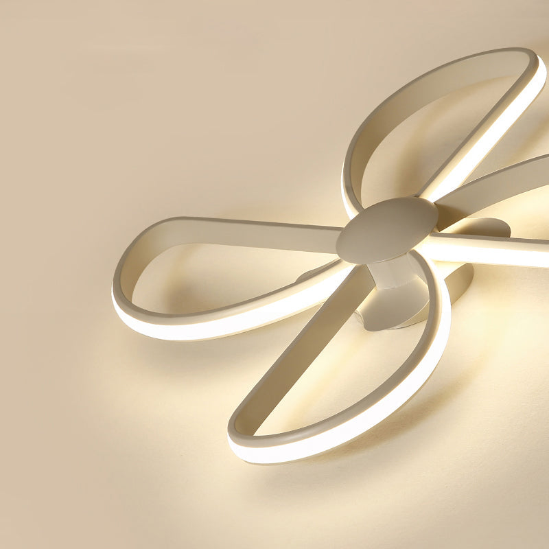 Stylish Petal Led Ceiling Mount Light - Acrylic White Lamp For Kids’ Bedrooms