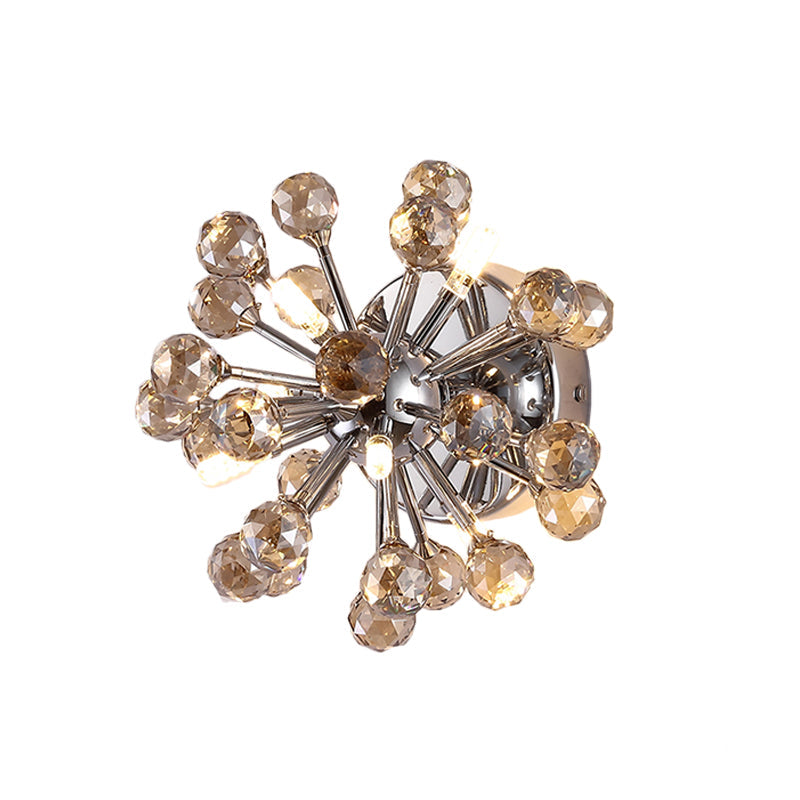 Chrome Sputnik Flushmount Crystal Ball Ceiling Light