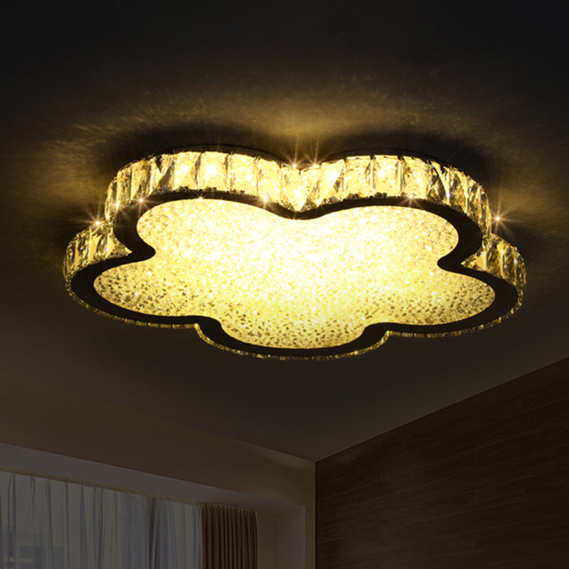 Modern Crystal-Encrusted Led Ceiling Lamp With Dimming & Remote - Available In 3 Sizes Warm/White
