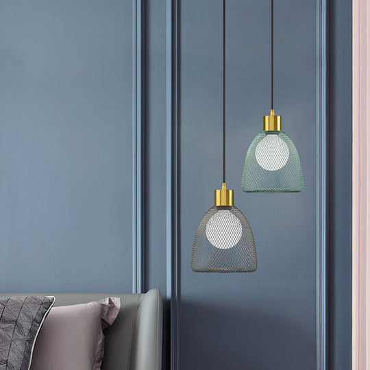 Modern Metallic Bell Pendant Light Fixture - Black/White Perfect For Dining Room Black