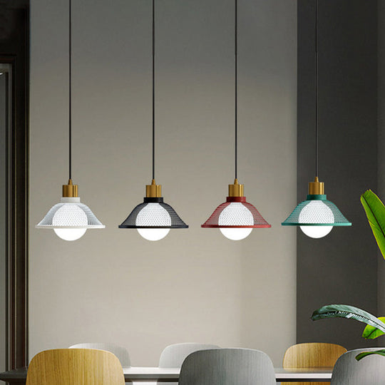 Modern Metallic Bell Pendant Light Fixture - Black/White Perfect For Dining Room