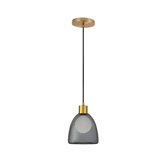 Modern Metallic Bell Pendant Light Fixture - Black/White Perfect For Dining Room