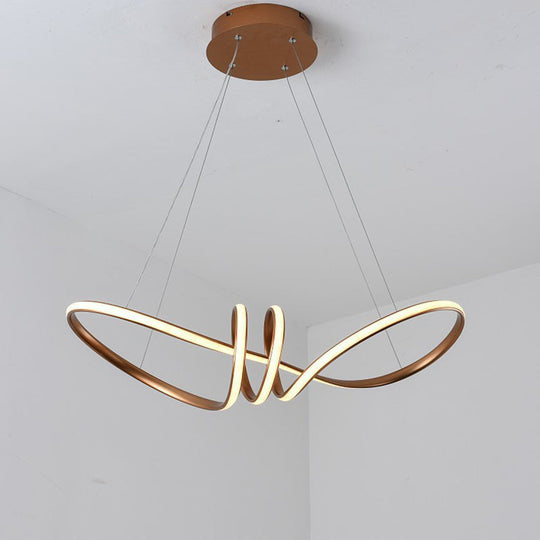 Minimalist Led Pendant Lamp Hanging Chandelier With Acrylic Shade Warm/White Light Lighting