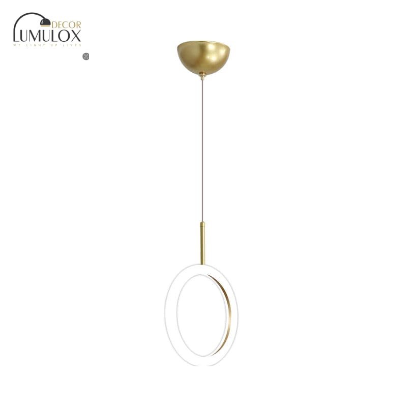 Halo Ring Restaurant Down Pendant Light In Gold Warm/White Lighting