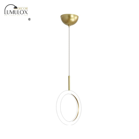 Halo Ring Restaurant Down Pendant Light In Gold Warm/White Lighting