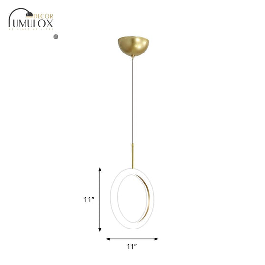 Halo Ring Restaurant Down Pendant Light In Gold Warm/White Lighting
