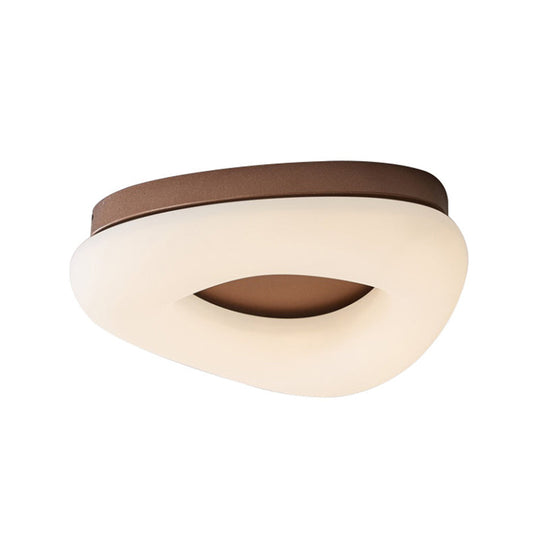 Minimal Grey/Coffee Led Ceiling Mount Light - Modern Acrylic Shade Corridor Flushmount Coffee /