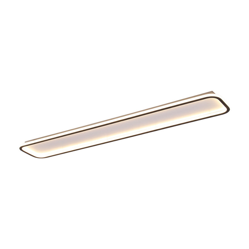 Minimalist Black Led Ceiling Light In Warm/White Available 3 Lengths