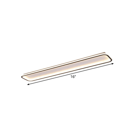 Minimalist Black Led Ceiling Light In Warm/White Available 3 Lengths