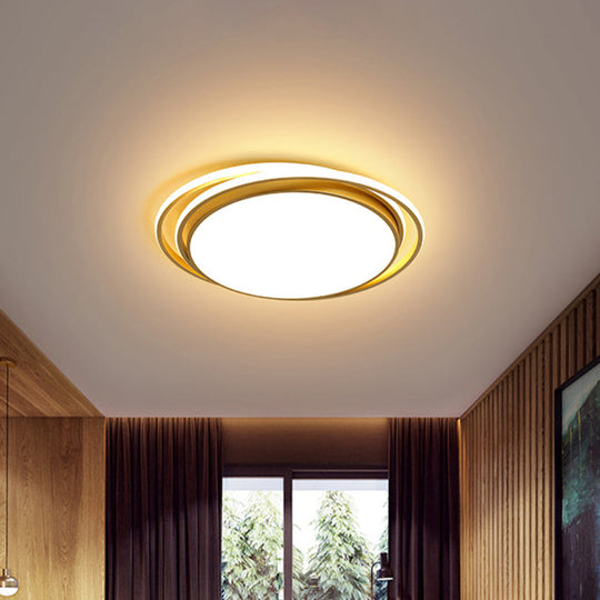 15’/19’ Extra-Thin Round Flush Mounted Led Ceiling Lamp - Minimalistic Acrylic Design In