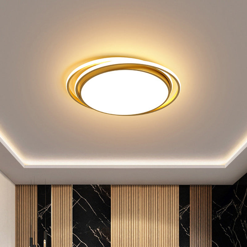 15’/19’ Extra-Thin Round Flush Mounted Led Ceiling Lamp - Minimalistic Acrylic Design In