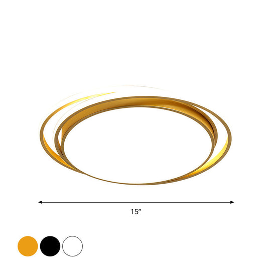 15/19 Extra-Thin Round Flush Mounted Led Ceiling Lamp - Minimalistic Acrylic Design In