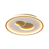 16/19.5 Black/Gold Led Flushmount Ceiling Light With Simplicity Acrylic Design