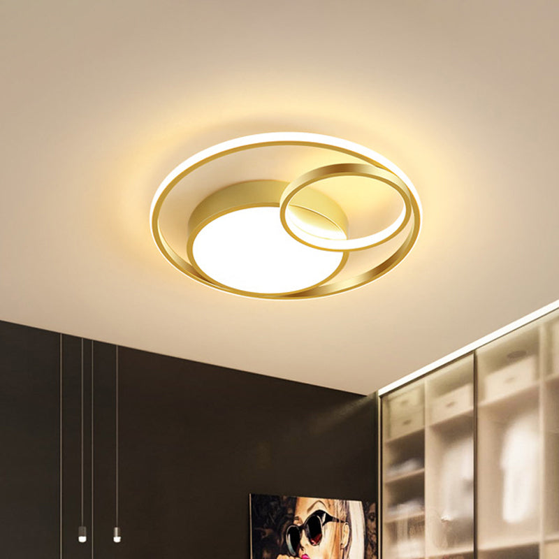 Simple Acrylic Led Ceiling Light Fixture - Circular Flush Mount Lamp For Dorm Room’