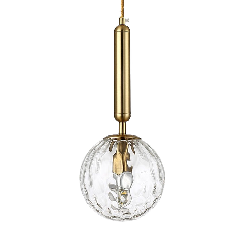 Postmodern Spherical Wall Mounted Lamp In Black/Gold With Clear Water/White Glass - Perfect Bedside