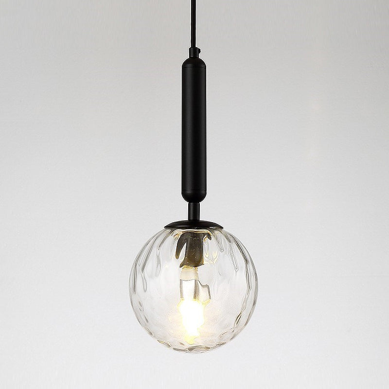 Postmodern Spherical Wall Mounted Lamp In Black/Gold With Clear Water/White Glass - Perfect Bedside