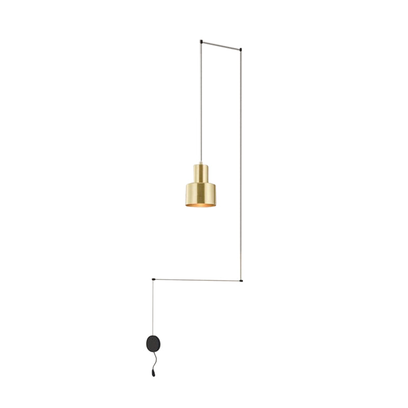 Postmodern Gold Hand-Grenade Ceiling Pendant For Bedroom Lighting