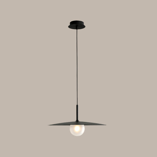 Modern Nordic Hanging Pendant Light With Milk Glass Shade - Single Bulb Ceiling Fixture In
