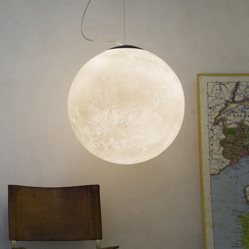 Romantic Modern White Glass Pendulum Light - 1-Light Ceiling Hang Lamp 10/12/16 Wide / 10
