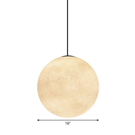 Romantic Modern White Glass Pendulum Light - 1-Light Ceiling Hang Lamp 10/12/16 Wide