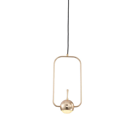 Modern Led Pendant Ceiling Light In Rose Gold Round/Triangle/Rectangle Shape With Acrylic Dome Shade