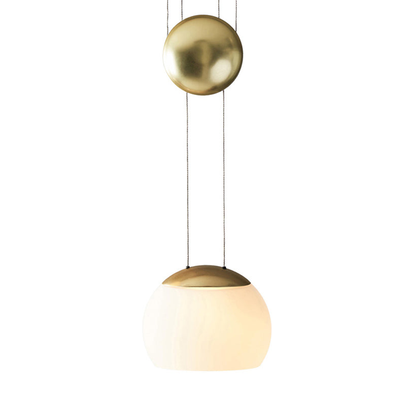 Frosted Glass Pendant Light Kit - Postmodern Rose Gold/Gold Ceiling Hang