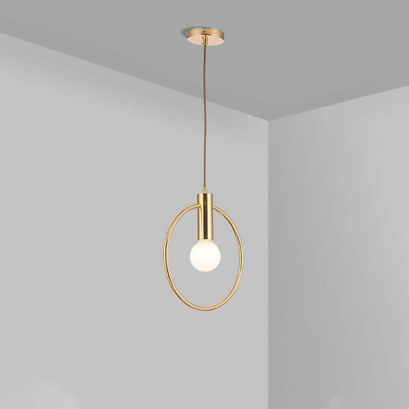 Unique Gold Suspension Pendant With Clear Glass For Restaurants - Postmodern Design