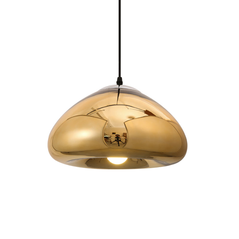 7’/12’ Doublewalled Pendant Lighting Postmodern Glass Suspension Lamp - Silver/Gold/Bronze